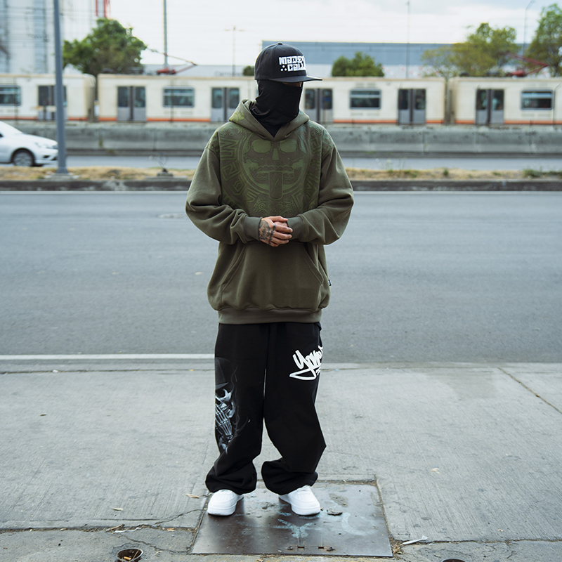 Sudadera Prehispánico Olivo Oscuro